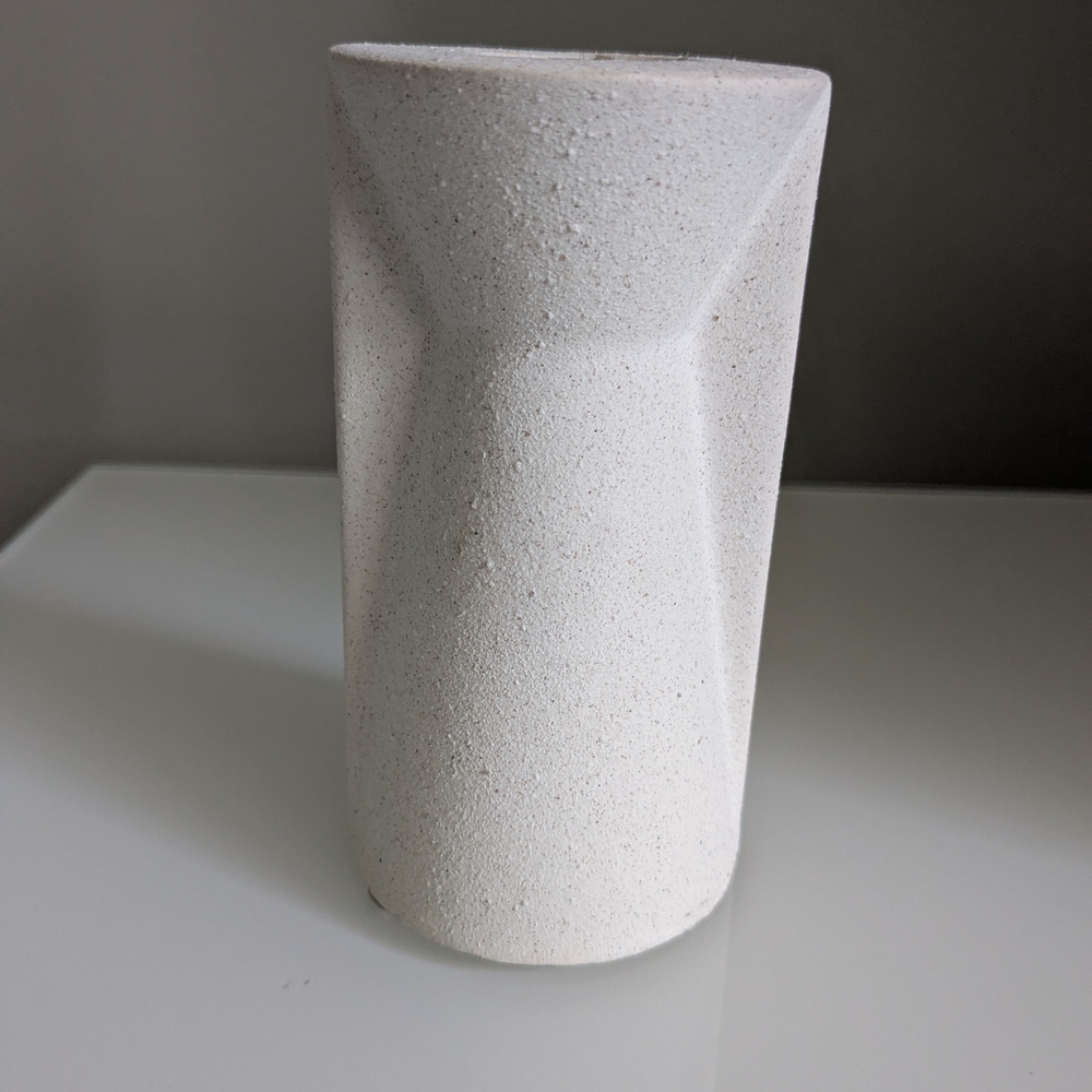 Modern White Textured Vase